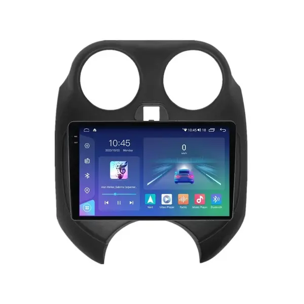Navigatie dedicata cu Android Nissan Micra IV 2010 - 2013, 8GB RAM, Radio GPS Dual Zone, Display 2K QLED 9.5" Touchscreen, Internet Wi-Fi si slot SIM 4G, Bluetooth, MirrorLink, USB