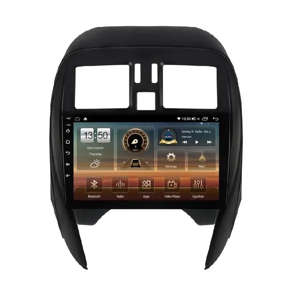 Navigatie dedicata cu Android Nissan Micra IV 2014 - 2017, 4GB RAM, Radio GPS Dual Zone, Display HD QLED 9" Touchscreen, Internet Wi-Fi si slot SIM 4G, Bluetooth, MirrorLink, USB