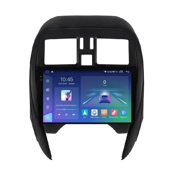 Navigatie dedicata cu Android Nissan Micra IV 2014 - 2017, 8GB RAM, Radio GPS Dual Zone, Display 2K QLED 9.5" Touchscreen, Internet Wi-Fi si slot SIM 4G, Bluetooth, MirrorLink, USB