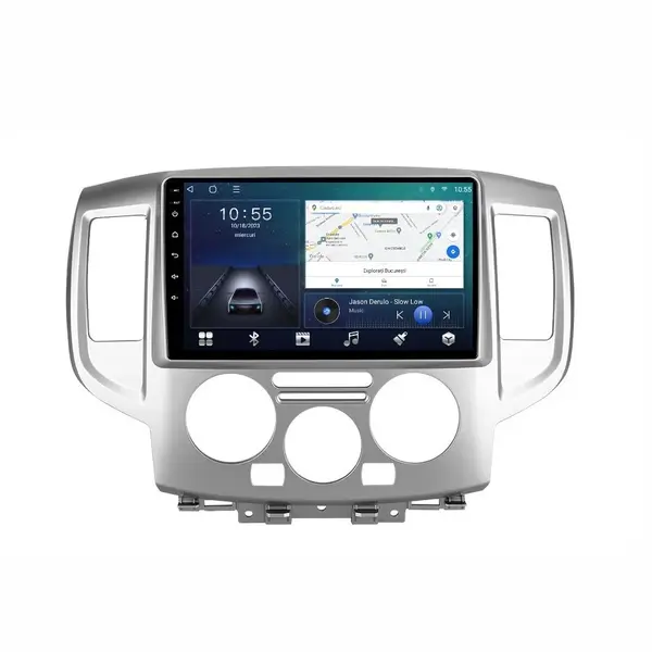 Navigatie dedicata cu Android Nissan NV200 dupa 2010, 2GB RAM, Radio GPS Dual Zone, Display HD QLED 9" Touchscreen, Internet Wi-Fi si slot SIM 4G, Bluetooth, MirrorLink, USB