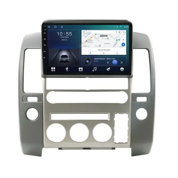 Navigatie dedicata cu Android Nissan Pathfinder III R51 2005 - 2014 cu navigatie originala, 2GB RAM, Radio GPS Dual Zone, Display HD QLED 9" Touchscreen, Internet Wi-Fi si slot SIM 4G, Bluetooth, MirrorLink, USB