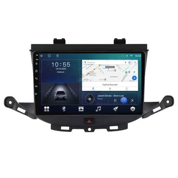 Navigatie dedicata cu Android Opel Astra K 2015 - 2021 hatchback, 2GB RAM, Radio GPS Dual Zone, Display HD QLED 9" Touchscreen, Internet Wi-Fi si slot SIM 4G, Bluetooth, MirrorLink, USB