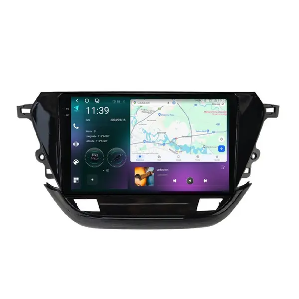 Navigatie dedicata cu Android Opel Corsa F dupa 2019, 12GB RAM, Radio GPS Dual Zone, Display 2K QLED 9.5" Touchscreen, Internet Wi-Fi si slot SIM 4G, Bluetooth, MirrorLink, USB