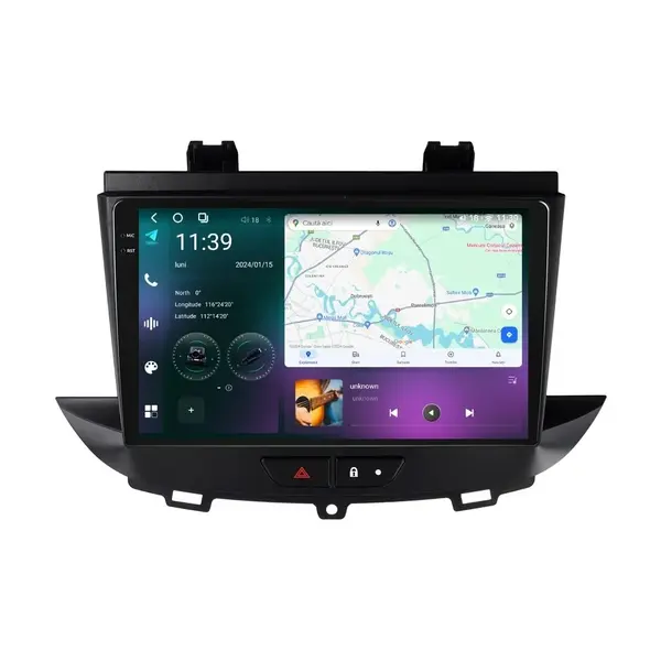 Navigatie dedicata cu Android Opel Grandland X 2017 - 2021, 12GB RAM, Radio GPS Dual Zone, Display 2K QLED 9.5" Touchscreen, Internet Wi-Fi si slot SIM 4G, Bluetooth, MirrorLink, USB