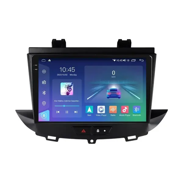 Navigatie dedicata cu Android Opel Grandland X 2017 - 2021, 4GB RAM, Radio GPS Dual Zone, Display 2K QLED 9.5" Touchscreen, Internet Wi-Fi si slot SIM 4G, Bluetooth, MirrorLink, USB