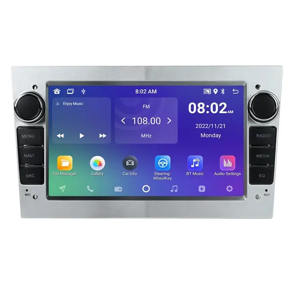 Navigatie dedicata cu Android Opel Meriva A 2003 - 2010, gri deschis, 2GB RAM, Radio GPS Dual Zone, Display HD IPS 7" Touchscreen, Internet Wi-Fi, Bluetooth, MirrorLink, USB
