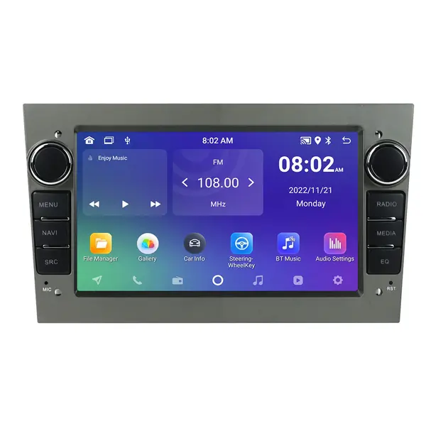 Navigatie dedicata cu Android Opel Zafira B 2005 - 2014, gri inchis, 2GB RAM, Radio GPS Dual Zone, Display HD 7" Touchscreen, Internet Wi-Fi, Bluetooth, MirrorLink, USB