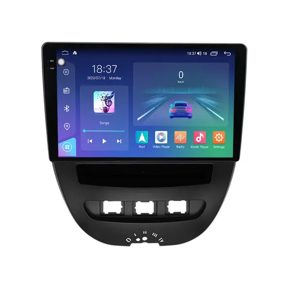 Navigatie dedicata cu Android Peugeot 107 2005 - 2014, 8GB RAM, Radio GPS Dual Zone, Display 2K QLED 10.36" Touchscreen, Internet Wi-Fi si slot SIM 4G, Bluetooth, MirrorLink, USB