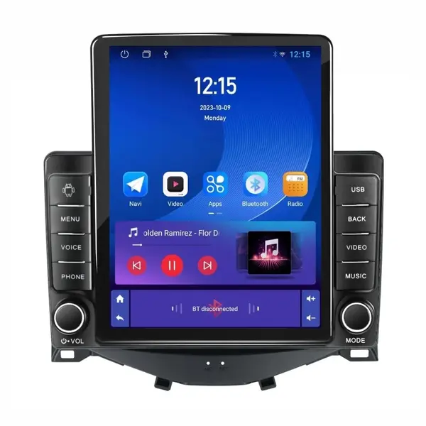 Navigatie dedicata cu Android Peugeot 108 2014 - 2022, 1GB RAM, Radio GPS Dual Zone, Touchscreen IPS 9.7" HD tip Tesla, Internet Wi-Fi, Bluetooth, MirrorLink, USB