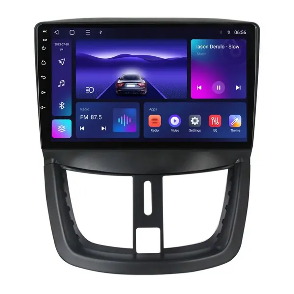 Navigatie dedicata cu Android Peugeot 206+ 2009 - 2014, 4GB RAM, Radio GPS Dual Zone, Display HD IPS 9" Touchscreen, Internet Wi-Fi, Bluetooth, MirrorLink, USB