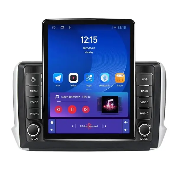 Navigatie dedicata cu Android Peugeot 208 I 2012 - 2019, 1GB RAM, Radio GPS Dual Zone, Touchscreen IPS 9.7" HD tip Tesla, Internet Wi-Fi, Bluetooth, MirrorLink, USB