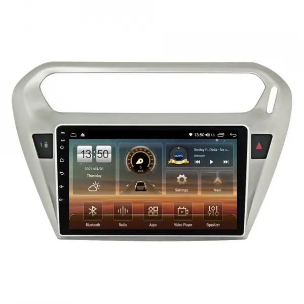 Navigatie dedicata cu Android Peugeot 301 dupa 2012, 8GB RAM, Radio GPS Dual Zone, Display HD QLED 9" Touchscreen, Internet Wi-Fi si slot SIM 4G, Bluetooth, MirrorLink, USB