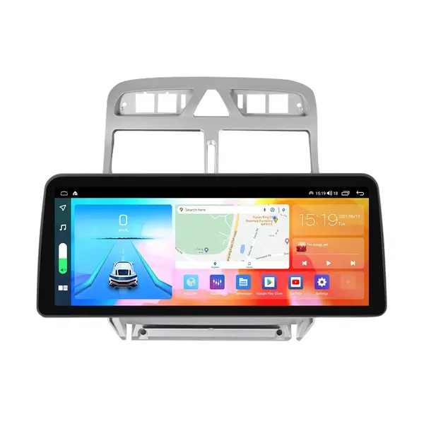 Navigatie dedicata cu Android Peugeot 307 2000 - 2013, 4GB RAM, Radio GPS Dual Zone, Display QLED 12.3" Touchscreen, Internet Wi-Fi si slot SIM 4G, Bluetooth, MirrorLink, USB
