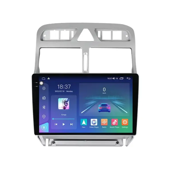 Navigatie dedicata cu Android Peugeot 307 2000 - 2013, 8GB RAM, Radio GPS Dual Zone, Display 2K QLED 9.5" Touchscreen, Internet Wi-Fi si slot SIM 4G, Bluetooth, MirrorLink, USB