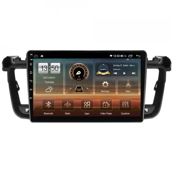 Navigatie dedicata cu Android Peugeot 508 I 2010 - 2018, 6GB RAM, Radio GPS Dual Zone, Display HD QLED 9" Touchscreen, Internet Wi-Fi si slot SIM 4G, Bluetooth, MirrorLink, USB