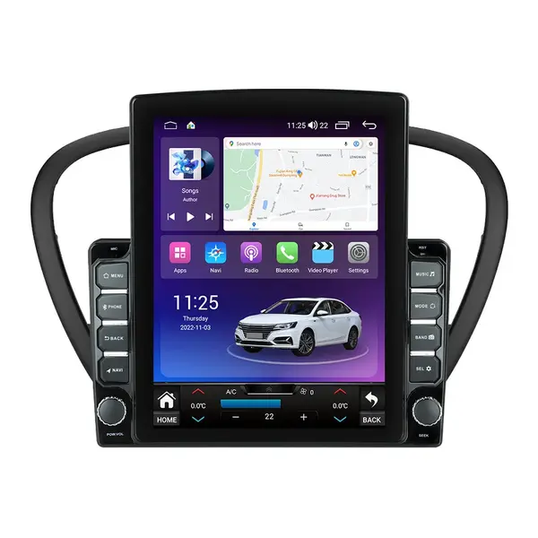Navigatie dedicata cu Android Peugeot 607 2004 - 2011, 8GB RAM, Radio GPS Dual Zone, Touchscreen IPS 9.7" HD tip Tesla, Internet Wi-Fi si slot SIM 4G, Bluetooth, MirrorLink, USB