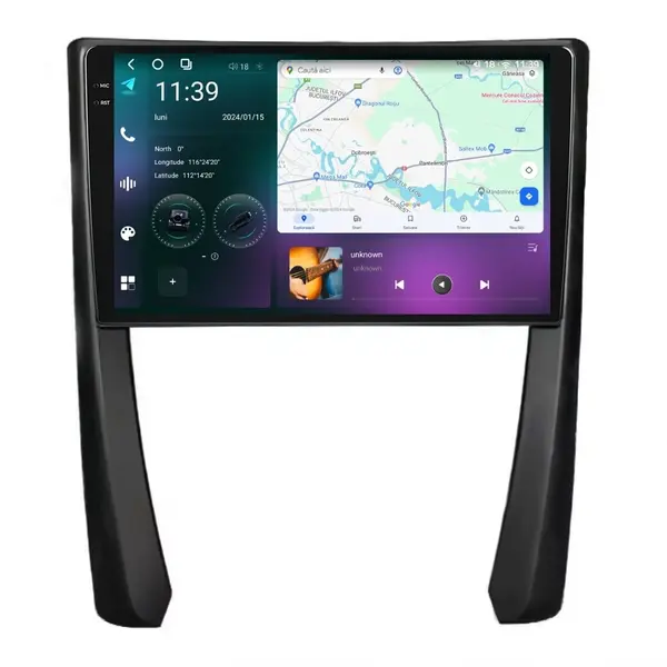 Navigatie dedicata cu Android Porsche 911 2009 - 2013, 12GB RAM, Radio GPS Dual Zone, Display 2K QLED 9.5" Touchscreen, Internet Wi-Fi si slot SIM 4G, Bluetooth, MirrorLink, USB