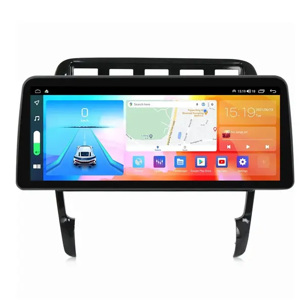 Navigatie dedicata cu Android Porsche Cayenne 2002 - 2010, 8GB RAM, Radio GPS Dual Zone, Display QLED 12.3" Touchscreen, Internet Wi-Fi si slot SIM 4G, Bluetooth, MirrorLink, USB