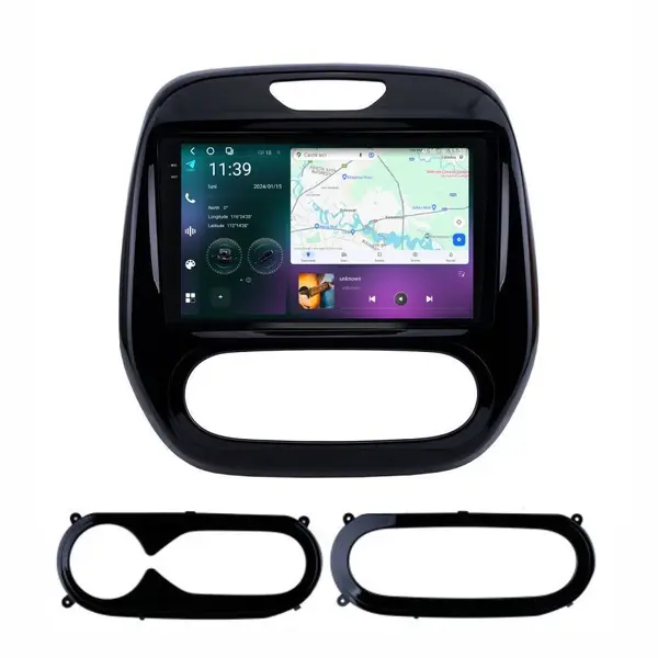 Navigatie dedicata cu Android Renault Captur I 2013 - 2020, 12GB RAM, Radio GPS Dual Zone, Display 2K QLED 9.5" Touchscreen, Internet Wi-Fi si slot SIM 4G, Bluetooth, MirrorLink, USB