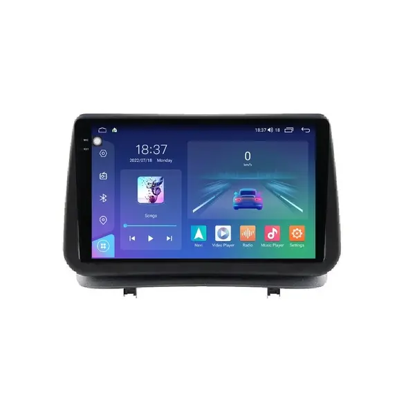 Navigatie dedicata cu Android Renault Clio III 2005 - 2012, 8GB RAM, Radio GPS Dual Zone, Display 2K QLED 9.5" Touchscreen, Internet Wi-Fi si slot SIM 4G, Bluetooth, MirrorLink, USB