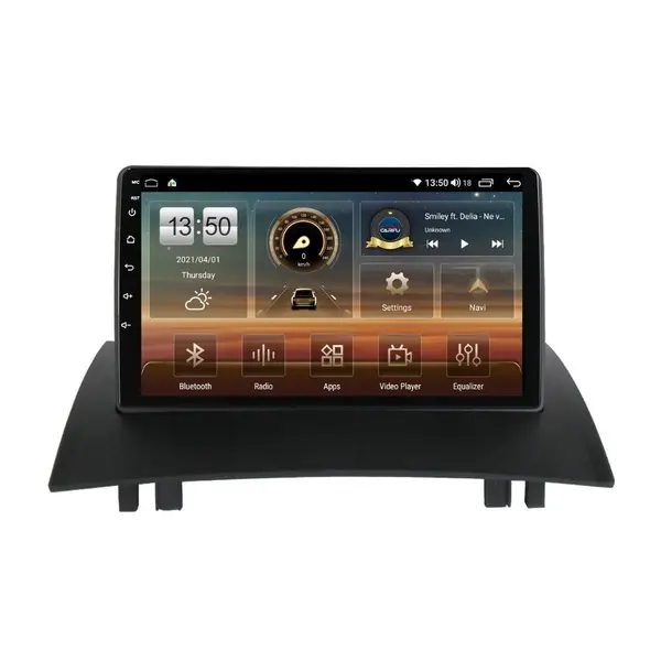 Navigatie dedicata cu Android Renault Megane II 2001 - 2009, 4GB RAM, Radio GPS Dual Zone, Display HD QLED 9" Touchscreen, Internet Wi-Fi si slot SIM 4G, Bluetooth, MirrorLink, USB