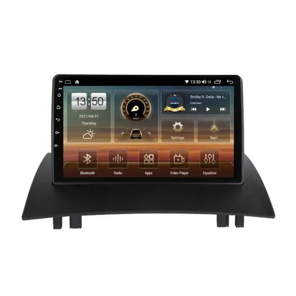 Navigatie dedicata cu Android Renault Megane II 2001 - 2009, 8GB RAM, Radio GPS Dual Zone, Display HD QLED 9" Touchscreen, Internet Wi-Fi si slot SIM 4G, Bluetooth, MirrorLink, USB
