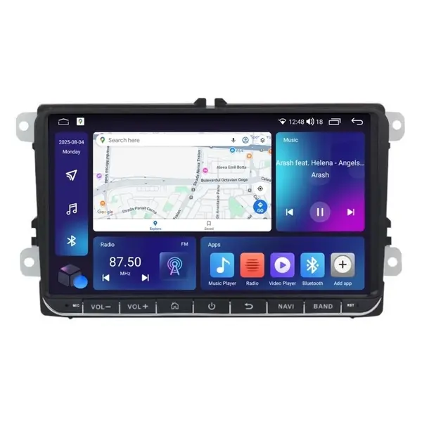 Navigatie dedicata cu Android Seat Altea 2004 - 2015, 2GB RAM, Radio GPS Dual Zone, Display HD IPS 9" Touchscreen, Internet Wi-Fi si slot SIM 4G, Bluetooth, MirrorLink, USB