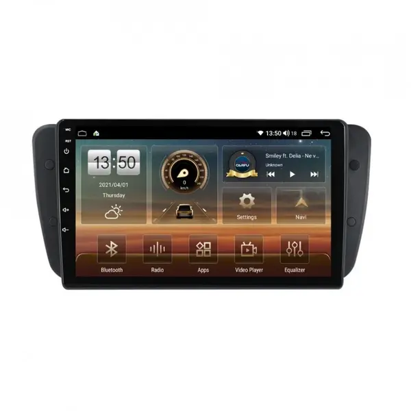 Navigatie dedicata cu Android Seat Ibiza IV 2008 - 2013, 8GB RAM, Radio GPS Dual Zone, Display HD QLED 9" Touchscreen, Internet Wi-Fi si slot SIM 4G, Bluetooth, MirrorLink, USB