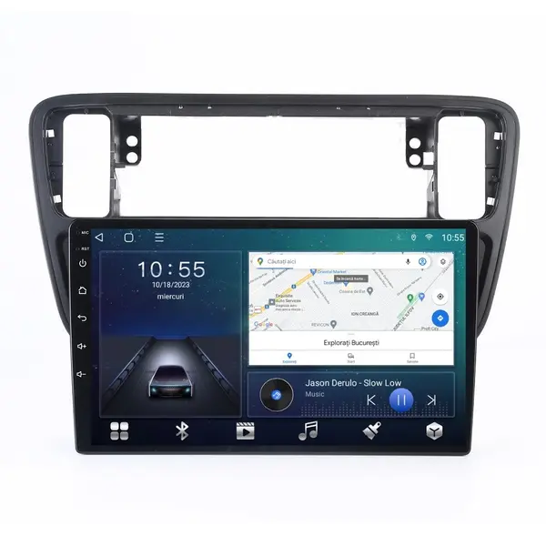 Navigatie dedicata cu Android Skoda Citigo 2011 - 2019, 2GB RAM, Radio GPS Dual Zone, Display HD QLED 9" Touchscreen, Internet Wi-Fi si slot SIM 4G, Bluetooth, MirrorLink, USB