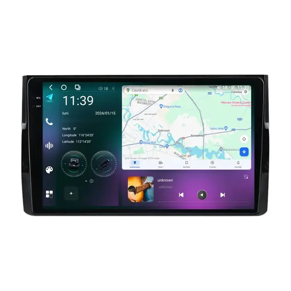 Navigatie dedicata cu Android Skoda Kodiaq dupa 2016, 12GB RAM, Radio GPS Dual Zone, Display 2K QLED 10.36" Touchscreen, Internet Wi-Fi si slot SIM 4G, Bluetooth, MirrorLink, USB