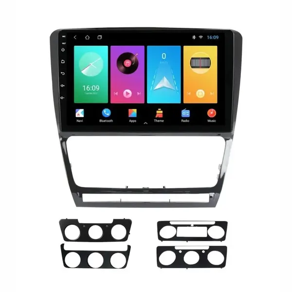 Navigatie dedicata cu Android Skoda Octavia II 2004 - 2013, negru, 1GB RAM, Radio GPS Dual Zone, Display HD IPS 10" Touchscreen, Internet Wi-Fi, Bluetooth, MirrorLink, USB