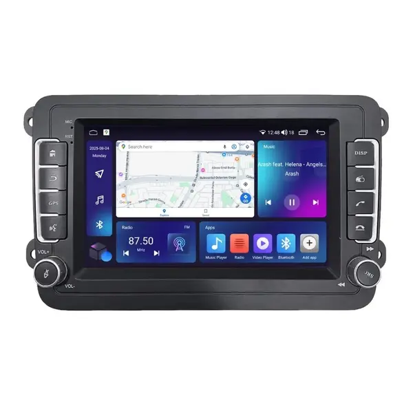 Navigatie dedicata cu Android Skoda Rapid 2011 - 2019, 2GB RAM, Radio GPS Dual Zone, Display HD IPS 7" Touchscreen, Internet Wi-Fi si slot SIM 4G, Bluetooth, MirrorLink, USB