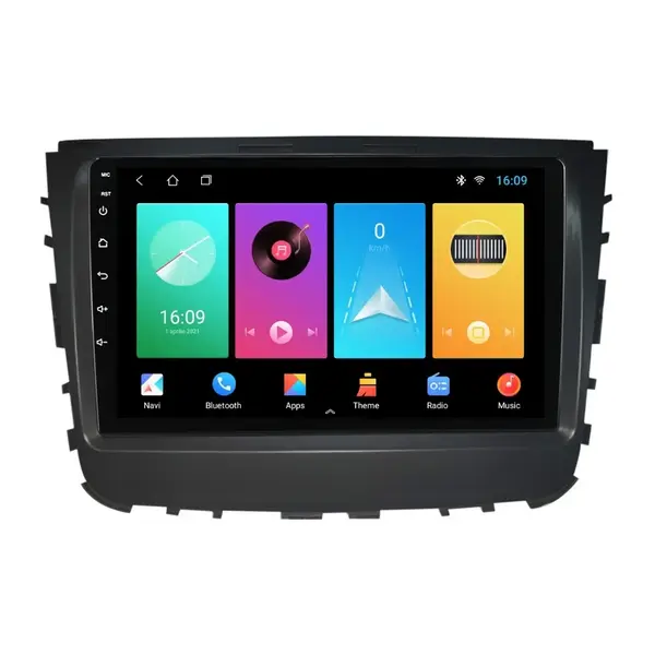 Navigatie dedicata cu Android Ssangyong Rexton dupa 2017, 2GB RAM, Radio GPS Dual Zone, Display HD IPS 9" Touchscreen, Internet Wi-Fi, Bluetooth, MirrorLink, USB