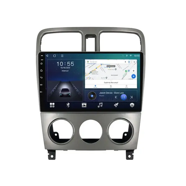 Navigatie dedicata cu Android Subaru Forester 2002 - 2008, 2GB RAM, Radio GPS Dual Zone, Display HD QLED 9" Touchscreen, Internet Wi-Fi si slot SIM 4G, Bluetooth, MirrorLink, USB