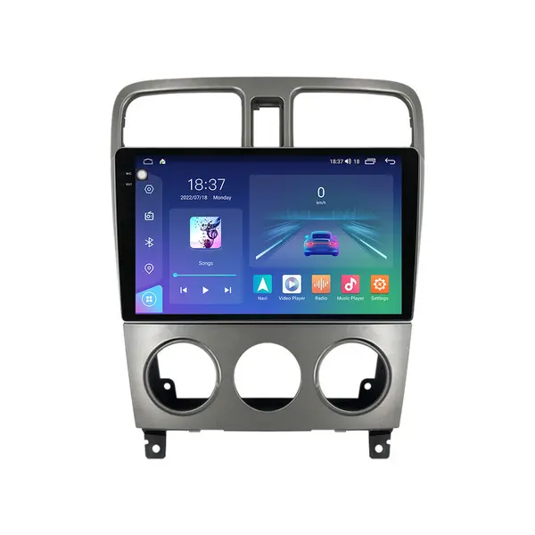 Navigatie dedicata cu Android Subaru Forester 2002 - 2008, 8GB RAM, Radio GPS Dual Zone, Display 2K QLED 9.5" Touchscreen, Internet Wi-Fi si slot SIM 4G, Bluetooth, MirrorLink, USB