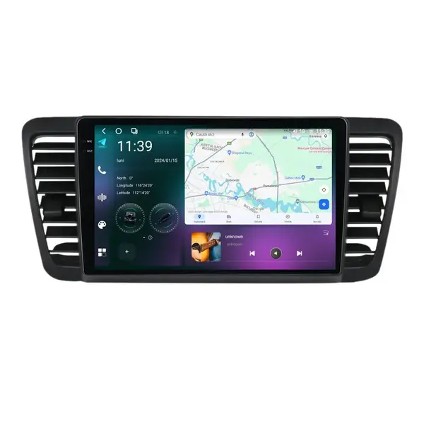 Navigatie dedicata cu Android Subaru Outback / Legacy 2003 - 2009, 12GB RAM, Radio GPS Dual Zone, Display 2K QLED 9.5" Touchscreen, Internet Wi-Fi si slot SIM 4G, Bluetooth, MirrorLink, USB