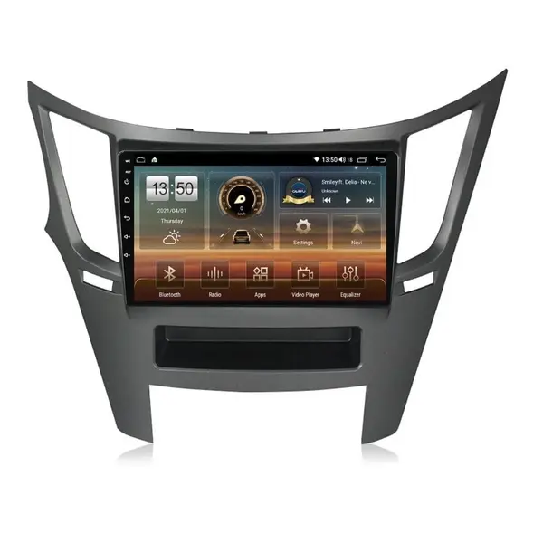 Navigatie dedicata cu Android Subaru Outback / Legacy 2009 - 2014, 4GB RAM, Radio GPS Dual Zone, Display HD QLED 9" Touchscreen, Internet Wi-Fi si slot SIM 4G, Bluetooth, MirrorLink, USB