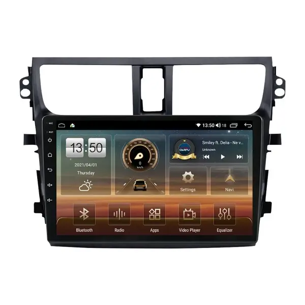 Navigatie dedicata cu Android Suzuki Celerio dupa 2014, 6GB RAM, Radio GPS Dual Zone, Display HD QLED 9" Touchscreen, Internet Wi-Fi si slot SIM 4G, Bluetooth, MirrorLink, USB