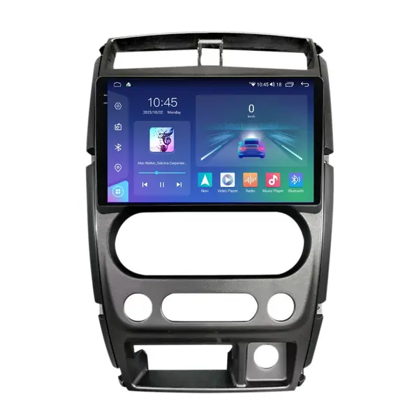 Navigatie dedicata cu Android Suzuki Jimny 2005 - 2018, 4GB RAM, Radio GPS Dual Zone, Display 2K QLED 9.5" Touchscreen, Internet Wi-Fi si slot SIM 4G, Bluetooth, MirrorLink, USB
