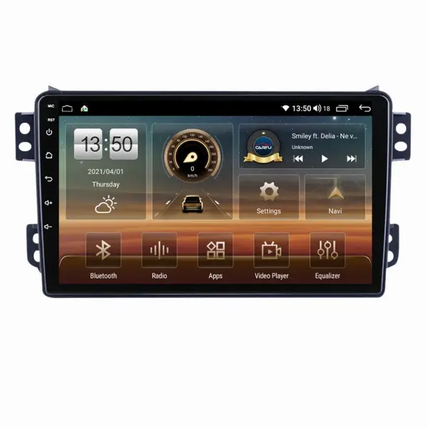 Navigatie dedicata cu Android Suzuki Splash 2008 - 2015, 8GB RAM, Radio GPS Dual Zone, Display HD QLED 9" Touchscreen, Internet Wi-Fi si slot SIM 4G, Bluetooth, MirrorLink, USB