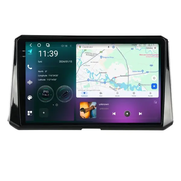 Navigatie dedicata cu Android Suzuki Swace dupa 2020, 12GB RAM, Radio GPS Dual Zone, Display 2K QLED 10.36" Touchscreen, Internet Wi-Fi si slot SIM 4G, Bluetooth, MirrorLink, USB