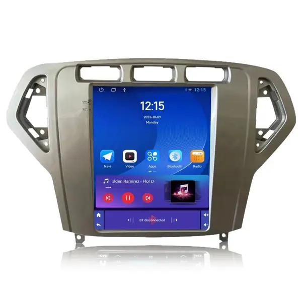 Navigatie dedicata cu Android tip tesla Ford Mondeo IV 2007 - 2011 clima automata, gri, 1GB RAM, Radio GPS Dual Zone, Touchscreen IPS 9.7" HD, Internet Wi-Fi, Bluetooth, MirrorLink, USB