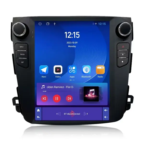 Navigatie dedicata cu Android tip tesla Mitsubishi Outlander II 2006 - 2012, 1GB RAM, Radio GPS Dual Zone, Touchscreen IPS 9.7" HD, Internet Wi-Fi, Bluetooth, MirrorLink, USB