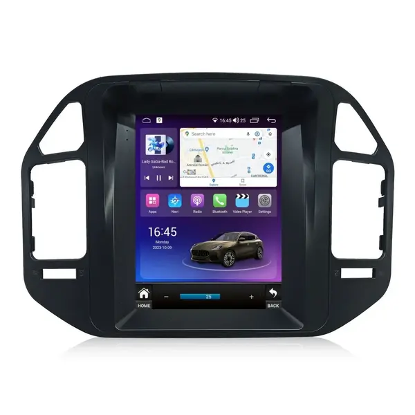 Navigatie dedicata cu Android tip tesla Mitsubishi Pajero III 2001 - 2006, 4GB RAM, Radio GPS Dual Zone, Touchscreen IPS 9.7" HD, Internet Wi-Fi si slot SIM 4G, Bluetooth, MirrorLink, USB
