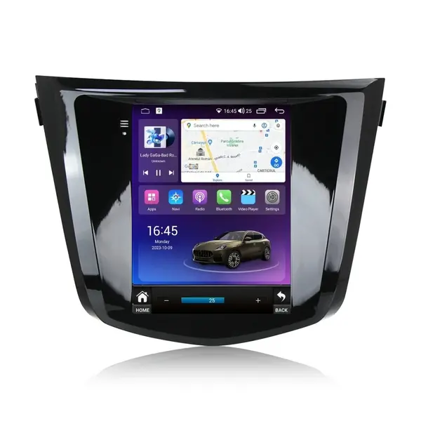 Navigatie dedicata cu Android tip tesla Nissan Qashqai II 2014 - 2021, 8GB RAM, Radio GPS Dual Zone, Touchscreen IPS 9.7" HD, Internet Wi-Fi si slot SIM 4G, Bluetooth, MirrorLink, USB