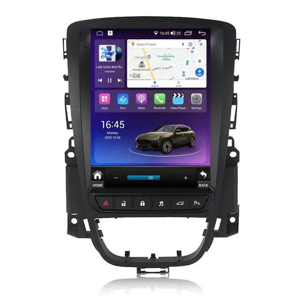 Navigatie dedicata cu Android tip tesla Opel Astra J 2009 - 2018, 8GB RAM, Radio GPS Dual Zone, Touchscreen IPS 9.7" HD, Internet Wi-Fi si slot SIM 4G, Bluetooth, MirrorLink, USB