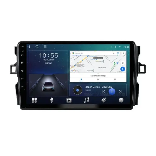Navigatie dedicata cu Android Toyota Auris 2006 - 2012, 2GB RAM, Radio GPS Dual Zone, Display HD QLED 9" Touchscreen, Internet Wi-Fi si slot SIM 4G, Bluetooth, MirrorLink, USB