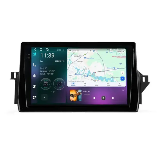 Navigatie dedicata cu Android Toyota Camry dupa 2021, 12GB RAM, Radio GPS Dual Zone, Display 2K QLED 10.36" Touchscreen, Internet Wi-Fi si slot SIM 4G, Bluetooth, MirrorLink, USB