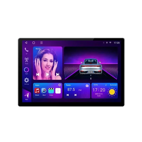 Navigatie dedicata cu Android Toyota Corolla 2000 - 2007, 2GB RAM, Radio GPS Dual Zone, Display 2K QLED 13" Touchscreen, Internet Wi-Fi si slot SIM 4G, Bluetooth, MirrorLink, USB