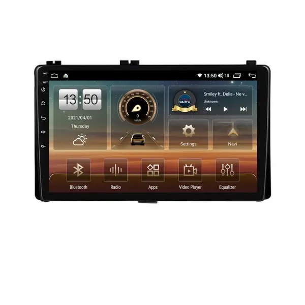 Navigatie dedicata cu Android Toyota Corolla 2017 - 2018, 4GB RAM, Radio GPS Dual Zone, Display HD QLED 9" Touchscreen, Internet Wi-Fi si slot SIM 4G, Bluetooth, MirrorLink, USB
